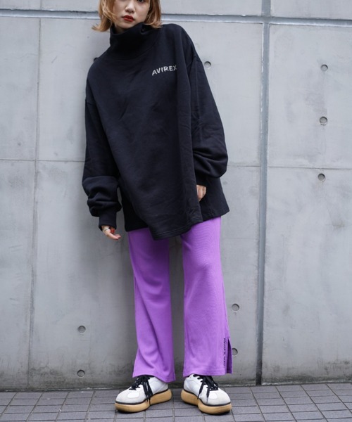 AVIREX（アヴィレックス）の「【直営店限定】リブカットパンツ/ RIB CUT  PANTS（その他パンツ・レディース・ブラック/パープル/オフホワイト・FREE）」の11枚目の写真