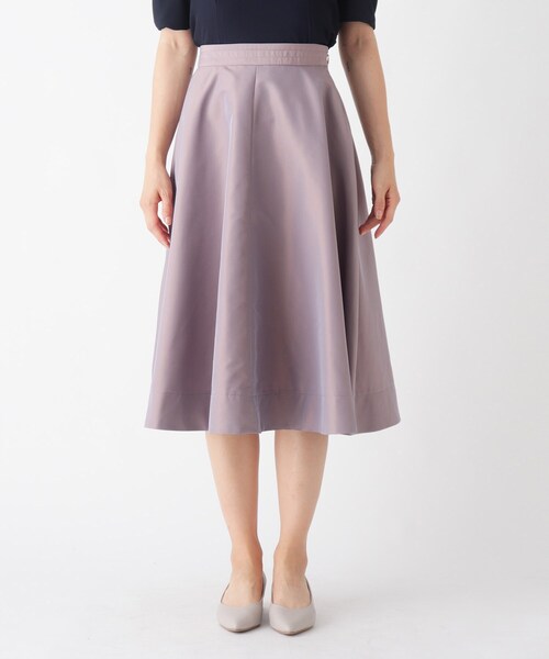 index（インデックス）の「◆シャンブレーサーキュラースカート【WEB限定サイズ】（スカート・レディース・チャコール/ベージュ系その他2/パープル系1・40/38/36/42）」の8枚目の写真