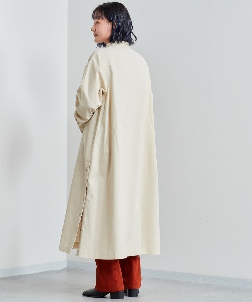 cepo(セポ)の「コーデュロイ バンドカラーシャツワンピース(シャツワンピース・レディース・オリーブ/パープル/チャコールグレー/オフホワイト・M)」の19枚目の写真