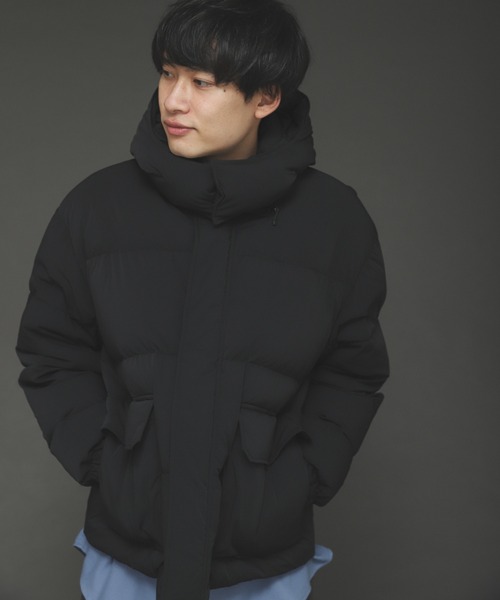 SENSE OF PLACE by URBAN RESEARCH（センスオブプレイスバイアーバンリサーチ）の「グリーンダウンフーデットジャケット（ダウンジャケット/コート・メンズ・ブラック/モカ/カーキ・MEDIUM/LARGE）」の4枚目の写真