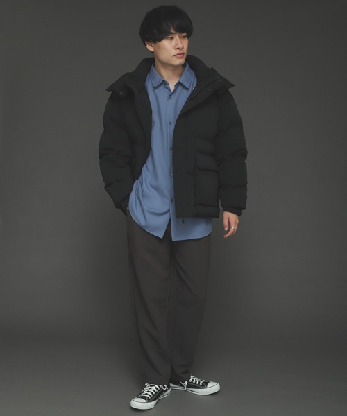 SENSE OF PLACE by URBAN RESEARCH（センスオブプレイスバイアーバンリサーチ）の「グリーンダウンフーデットジャケット（ダウンジャケット/コート・メンズ・ブラック/モカ/カーキ・MEDIUM/LARGE）」の19枚目の写真