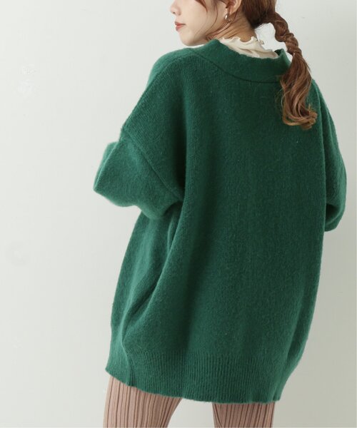 RAY CASSIN(レイカズン)の「シャギービッグVカーディガン(ニット/セーター・レディース・ベージュ/ブルー/モスグリーン/ライトピンク・FREE)」の15枚目の写真