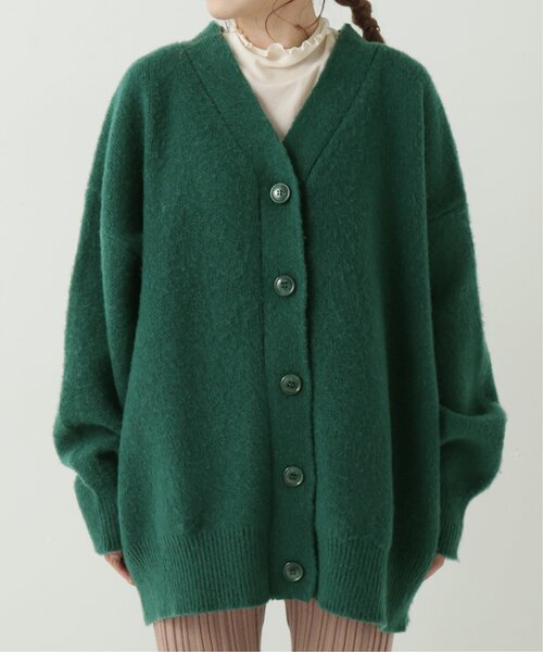 RAY CASSIN(レイカズン)の「シャギービッグVカーディガン(ニット/セーター・レディース・ベージュ/ブルー/モスグリーン/ライトピンク・FREE)」の18枚目の写真