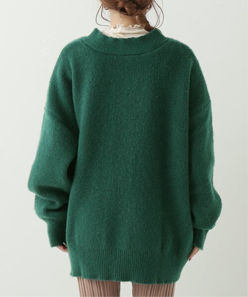 RAY CASSIN(レイカズン)の「シャギービッグVカーディガン(ニット/セーター・レディース・ベージュ/ブルー/モスグリーン/ライトピンク・FREE)」の20枚目の写真