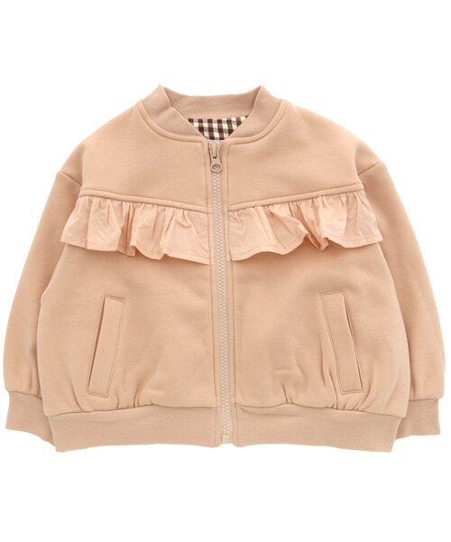 Seraph（セラフ）の「あったか裏シャギーブルゾン（ブルゾン・キッズ・グレー/カーキ/ピンク/ベージュ・80/90/100/120/130/110/95/140）」の3枚目の写真