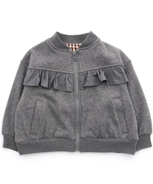 Seraph（セラフ）の「あったか裏シャギーブルゾン（ブルゾン・キッズ・グレー/カーキ/ピンク/ベージュ・80/90/100/120/130/110/95/140）」の2枚目の写真