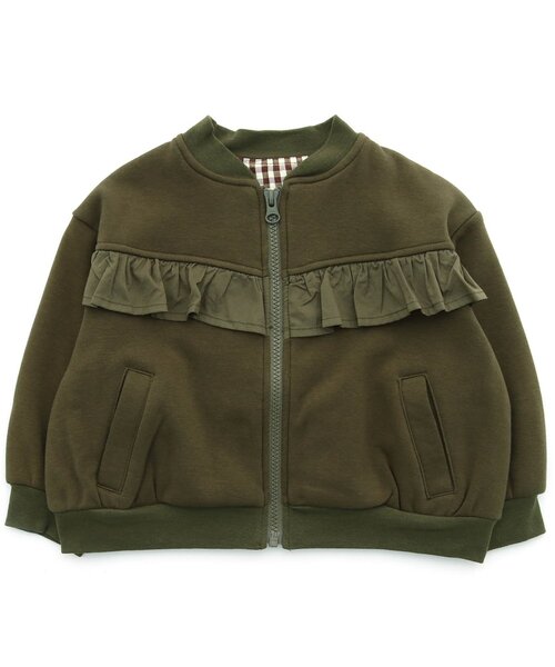 Seraph（セラフ）の「あったか裏シャギーブルゾン（ブルゾン・キッズ・グレー/カーキ/ピンク/ベージュ・80/90/100/120/130/110/95/140）」の4枚目の写真