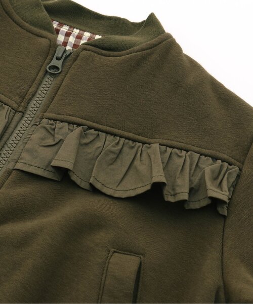 Seraph（セラフ）の「あったか裏シャギーブルゾン（ブルゾン・キッズ・グレー/カーキ/ピンク/ベージュ・80/90/100/120/130/110/95/140）」の9枚目の写真