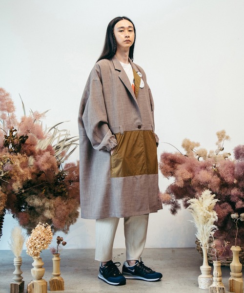 STOF(ストフ)の「Strange Mixed Coat(チェスターコート・メンズ・ブラック/ブラウン・S/M)」の2枚目の写真