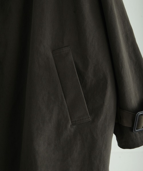 NILWAY（ニルウェイ）の「ヴィンテージコットンツイルルーズタイロッケンコート（トレンチコート・メンズ・ブラック/ブルー/チャコール/グレイッシュベージュ・MEDIUM/LARGE）」の7枚目の写真