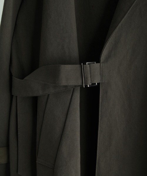 NILWAY（ニルウェイ）の「ヴィンテージコットンツイルルーズタイロッケンコート（トレンチコート・メンズ・ブラック/ブルー/チャコール/グレイッシュベージュ・MEDIUM/LARGE）」の15枚目の写真