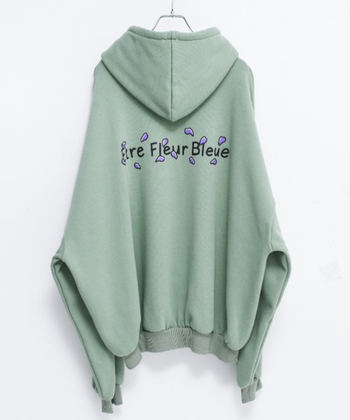 A'GEM9(エージェムナイン)の「【A'GEM/9 × RYUHARU SPECIAL COLLABORATION】HARUTO:ROSE HOODIE/はるぼうコラボ ローズデザインフーディー(パーカー・メンズ・ブラック/グリーン・FREE)」の14枚目の写真