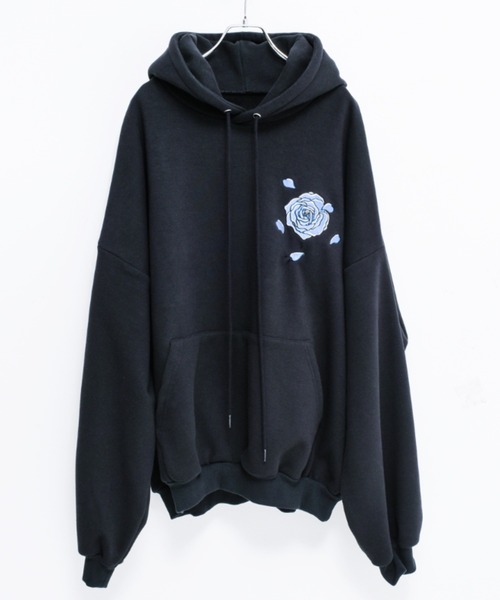 A'GEM9(エージェムナイン)の「【A'GEM/9 × RYUHARU SPECIAL COLLABORATION】HARUTO:ROSE HOODIE/はるぼうコラボ ローズデザインフーディー(パーカー・メンズ・ブラック/グリーン・FREE)」の8枚目の写真