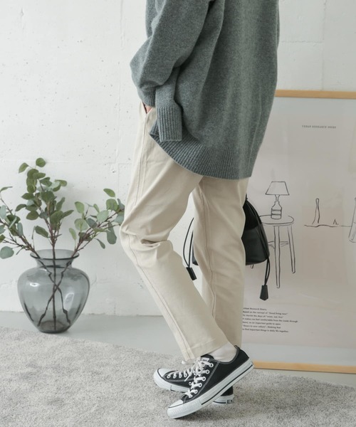URBAN RESEARCH DOORS（アーバンリサーチドアーズ）の「バックツイルストレッチイージーパンツ（その他パンツ・レディース・オリーブ/ブラック/ライトベージュ・36/38）」の13枚目の写真