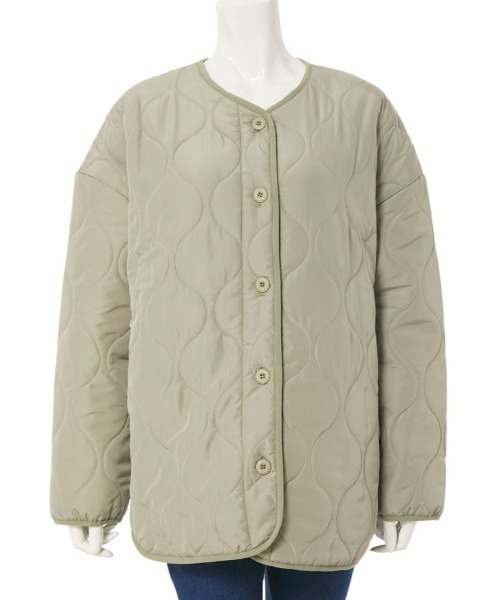 fifth（フィフス）の「キルティングライナーコート（その他アウター・レディース・カーキ/ライトベージュ・MEDIUM）」の6枚目の写真
