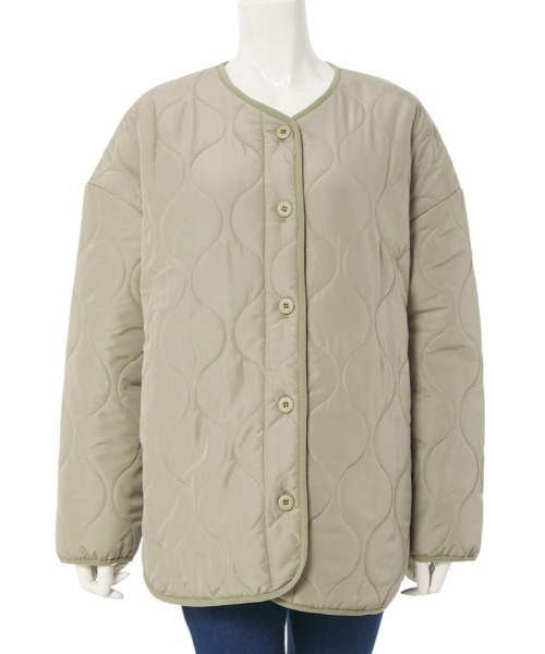 fifth（フィフス）の「キルティングライナーコート（その他アウター・レディース・カーキ/ライトベージュ・MEDIUM）」の12枚目の写真
