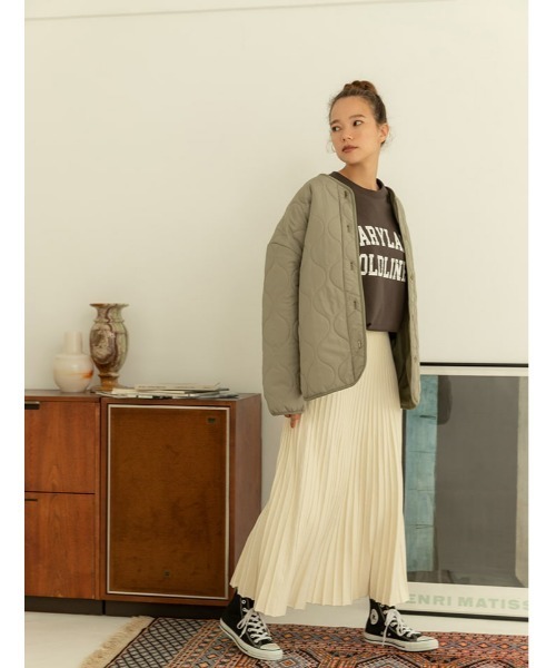 fifth（フィフス）の「キルティングライナーコート（その他アウター・レディース・カーキ/ライトベージュ・MEDIUM）」の3枚目の写真