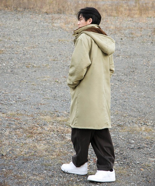 ZIP FIVE（ジップファイブ）の「【ZIP FIVE】裏ボア2WAYモッズコート/ミリタリーコート（モッズコート・レディース・ブラック/カーキ/グレイッシュベージュ・MEDIUM/LARGE）」の14枚目の写真