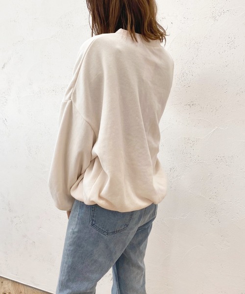 apres jour（アプレジュール）の「刺繍ロゴスウェット【ZOZOTOWN限定アイテム】（スウェット・レディース・アイボリー/スモークピンク/ブルー系その他/ナチュラル・X-LARGE/フリー）」の11枚目の写真