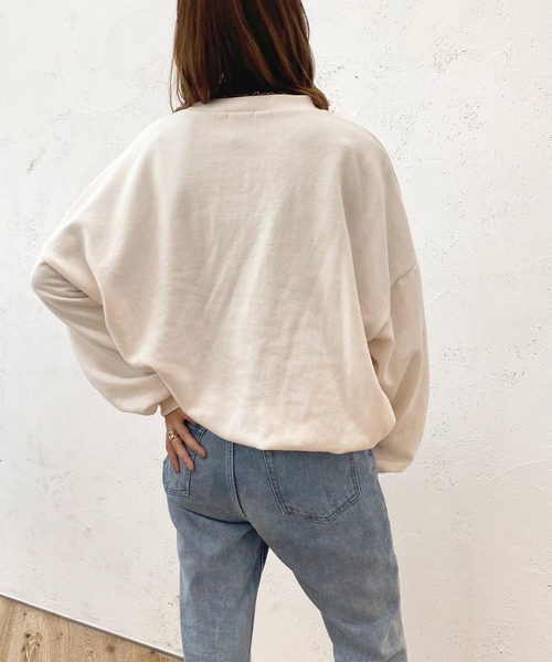 apres jour（アプレジュール）の「刺繍ロゴスウェット【ZOZOTOWN限定アイテム】（スウェット・レディース・アイボリー/スモークピンク/ブルー系その他/ナチュラル・X-LARGE/フリー）」の12枚目の写真