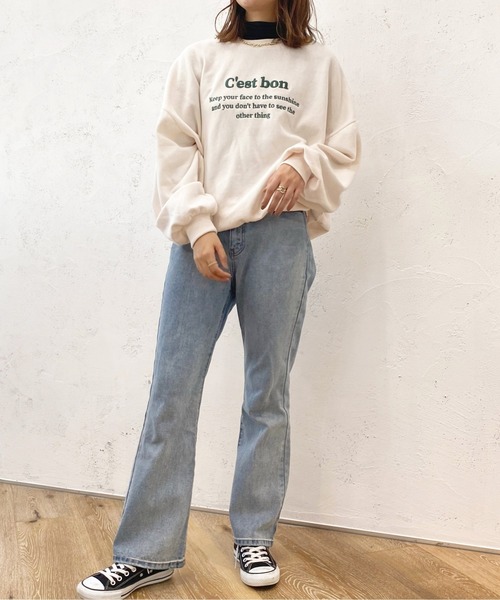 apres jour（アプレジュール）の「刺繍ロゴスウェット【ZOZOTOWN限定アイテム】（スウェット・レディース・アイボリー/スモークピンク/ブルー系その他/ナチュラル・X-LARGE/フリー）」の15枚目の写真