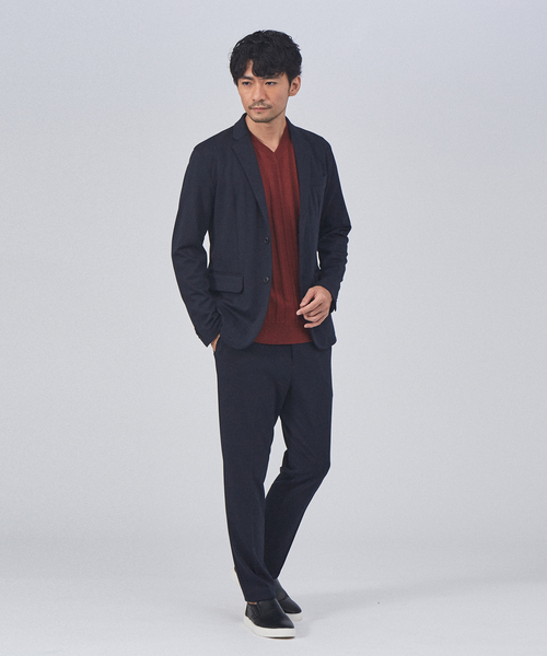 ABAHOUSE GRAY（アバハウスグレイ）の「【上下2点セット/セットアップ対応】CASTELLO11 ポンチ セットアップ/スーツ（セットアップ・メンズ・ネイビー/モカ/グレー系その他/ブルー系その他/グレー系その他2・44/46/48/50）」の6枚目の写真