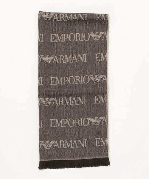 EMPORIO ARMANI(エンポリオアルマーニ)の「【EMPORIO ARMANI】ブランドロゴマフラー CC786(マフラー・メンズ・ブラック/ブラウン/グレー・FREE)」の1枚目の写真