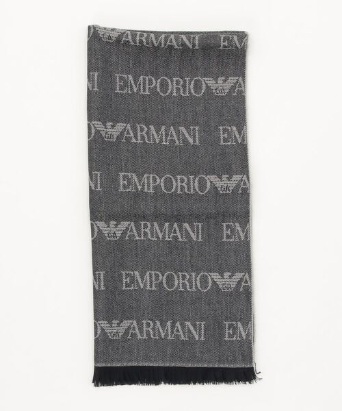 EMPORIO ARMANI(エンポリオアルマーニ)の「【EMPORIO ARMANI】ブランドロゴマフラー CC786(マフラー・メンズ・ブラック/ブラウン/グレー・FREE)」の2枚目の写真