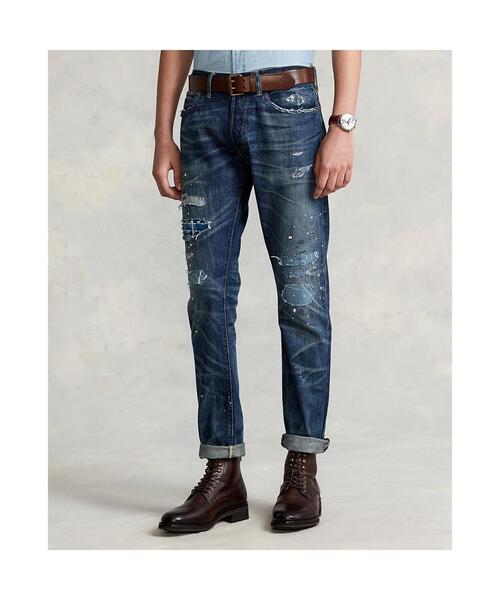 POLO RALPH LAUREN（ポロ ラルフ ローレン）の「Varick スリム ストレート ディストレスト ジーンズ（デニムパンツ・メンズ・ブルー・31/32/38/32/28/30/32/30/29/30/34/30/29/32/30/30/30/32/33/32/42/32/36/32/40/32/32/32/34/32）」の6枚目の写真