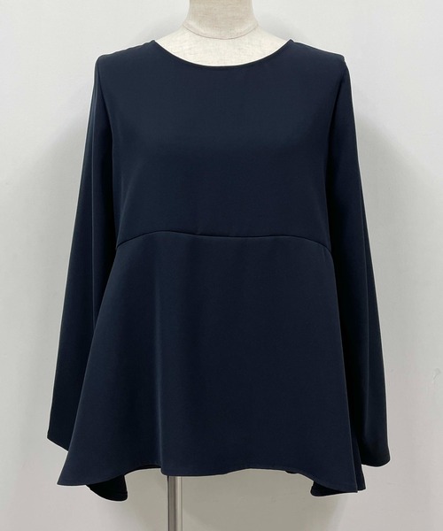 PICCIN(ピッチン)の「裾フレアブラウス(シャツ/ブラウス・レディース・ネイビー/グレイッシュベージュ・M)」の22枚目の写真