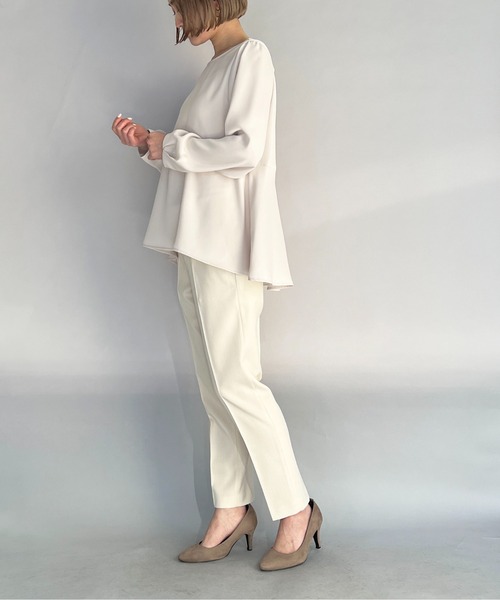 PICCIN(ピッチン)の「裾フレアブラウス(シャツ/ブラウス・レディース・ネイビー/グレイッシュベージュ・M)」の19枚目の写真
