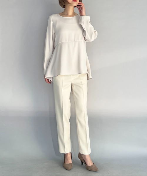 PICCIN(ピッチン)の「裾フレアブラウス(シャツ/ブラウス・レディース・ネイビー/グレイッシュベージュ・M)」の21枚目の写真