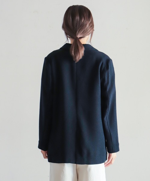 NOMBRE IMPAIR（ノンブルアンペール）の「サマーツィード　ダブルブレストジャケット（テーラードジャケット・レディース・ベージュ/ネイビー・FREE）」の13枚目の写真