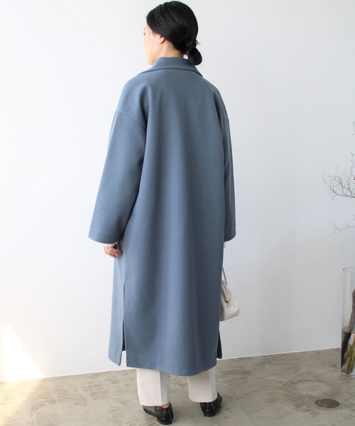 GeeRA（ジーラ）の「ニットモッササイドスリットロングコート（その他アウター・レディース・ブラック/ブラウン/ブルー/アイボリー・MEDIUM）」の17枚目の写真