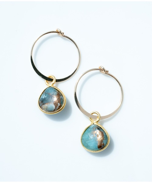 Meach.（ミーチ）の「【Meach.】14kgfマロンカット天然石の2wayミニフープピアス（ピアス（両耳用）・レディース・その他18/その他27/その他3/その他15/その他16/その他25/その他1/その他13/その他17/その他26/その他2/その他14/その他21/その他8/その他19/その他5/その他22/その他9/その他24/その他12/その他23/その他11/その他7/その他4/その他10/C/D/E/B/その他28/その他29/A・FREE）」の2枚目の写真