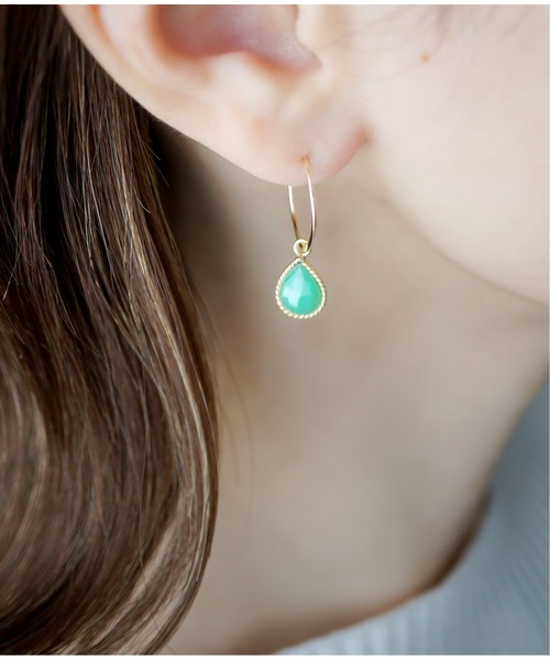 Meach.（ミーチ）の「【Meach.】14kgfマロンカット天然石の2wayミニフープピアス（ピアス（両耳用）・レディース・その他18/その他27/その他3/その他15/その他16/その他25/その他1/その他13/その他17/その他26/その他2/その他14/その他21/その他8/その他19/その他5/その他22/その他9/その他24/その他12/その他23/その他11/その他7/その他4/その他10/C/D/E/B/その他28/その他29/A・FREE）」の5枚目の写真