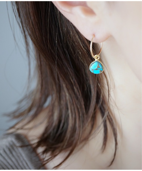 Meach.（ミーチ）の「【Meach.】14kgfマロンカット天然石の2wayミニフープピアス（ピアス（両耳用）・レディース・その他18/その他27/その他3/その他15/その他16/その他25/その他1/その他13/その他17/その他26/その他2/その他14/その他21/その他8/その他19/その他5/その他22/その他9/その他24/その他12/その他23/その他11/その他7/その他4/その他10/C/D/E/B/その他28/その他29/A・FREE）」の7枚目の写真