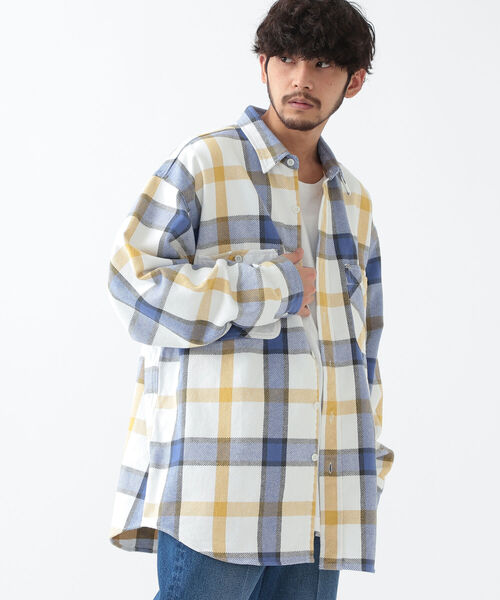 BEAMS（ビームス）の「BEAMS / ネルチェック イージー シャツ（シャツ/ブラウス・メンズ・オフホワイト/グリーン・SMALL/MEDIUM/LARGE/X-LARGE）」の14枚目の写真