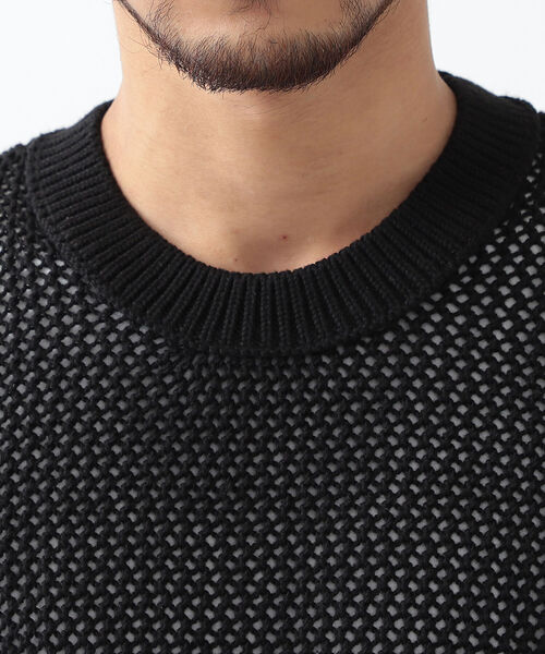 BEAMS（ビームス）の「BEAMS / 5ゲージ メッシュ クルーネック ニット（ニット/セーター・メンズ・ブラック/ロイヤルブルー・SMALL/MEDIUM/LARGE）」の20枚目の写真