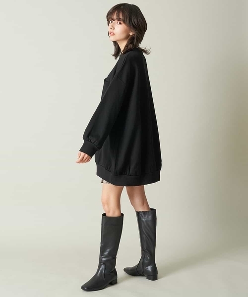 A de a.v.v（アードアー・ヴェ・ヴェ）の「胸ポケット付きオーバーサイズスウェット（スウェット・レディース・ブラック/ピンク/モカ・38/36）」の6枚目の写真