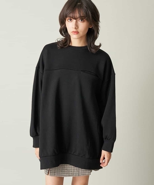 A de a.v.v（アードアー・ヴェ・ヴェ）の「胸ポケット付きオーバーサイズスウェット（スウェット・レディース・ブラック/ピンク/モカ・38/36）」の13枚目の写真