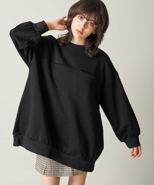 A de a.v.v（アードアー・ヴェ・ヴェ）の「胸ポケット付きオーバーサイズスウェット（スウェット・レディース・ブラック/ピンク/モカ・38/36）」の14枚目の写真