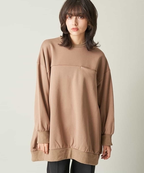 A de a.v.v（アードアー・ヴェ・ヴェ）の「胸ポケット付きオーバーサイズスウェット（スウェット・レディース・ブラック/ピンク/モカ・38/36）」の16枚目の写真