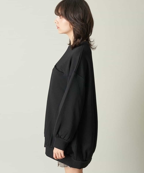 A de a.v.v（アードアー・ヴェ・ヴェ）の「胸ポケット付きオーバーサイズスウェット（スウェット・レディース・ブラック/ピンク/モカ・38/36）」の19枚目の写真