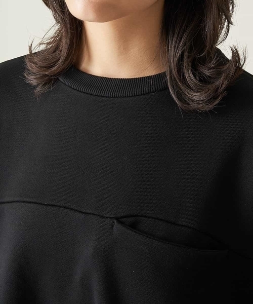 A de a.v.v（アードアー・ヴェ・ヴェ）の「胸ポケット付きオーバーサイズスウェット（スウェット・レディース・ブラック/ピンク/モカ・38/36）」の21枚目の写真