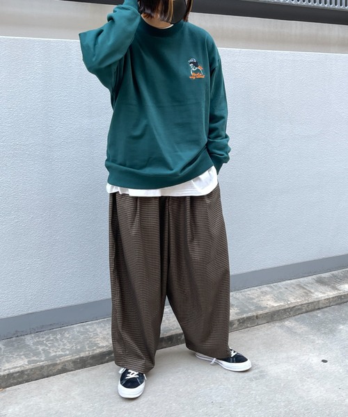 CPCM（シーピーシーエム）の「WEB限定/アフロ刺繍裏毛クルーネックスウェット（スウェット・メンズ・オフホワイト/チャコールグレー/グリーン・MEDIUM/LARGE/X-LARGE）」の15枚目の写真