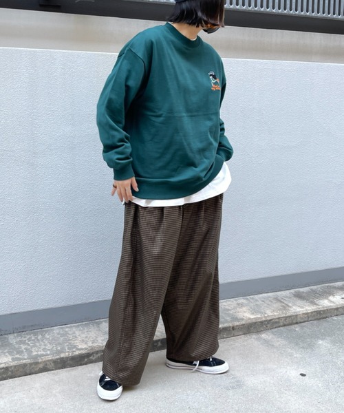 CPCM（シーピーシーエム）の「WEB限定/アフロ刺繍裏毛クルーネックスウェット（スウェット・メンズ・オフホワイト/チャコールグレー/グリーン・MEDIUM/LARGE/X-LARGE）」の21枚目の写真