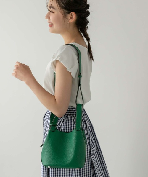 Edit Sheen（エディットシーン）の「2wayベルトバケットバッグ（トートバッグ・レディース・ブラック/キャメル/グリーン・FREE）」の3枚目の写真