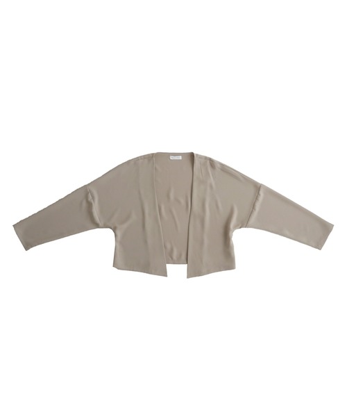 antiqua(アンティカ)の「上品シンプルショートジャケット(ノーカラージャケット・レディース・ブラック/ベージュ/ネイビー・FREE)」の21枚目の写真