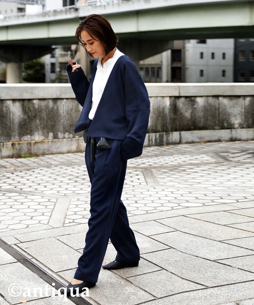 antiqua（アンティカ）の「上品シンプルショートジャケット（ノー